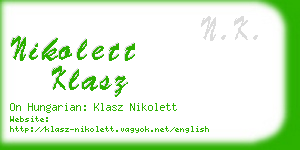 nikolett klasz business card